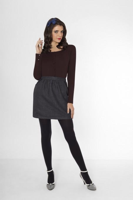 Cardigan Alondra Brun-rouge