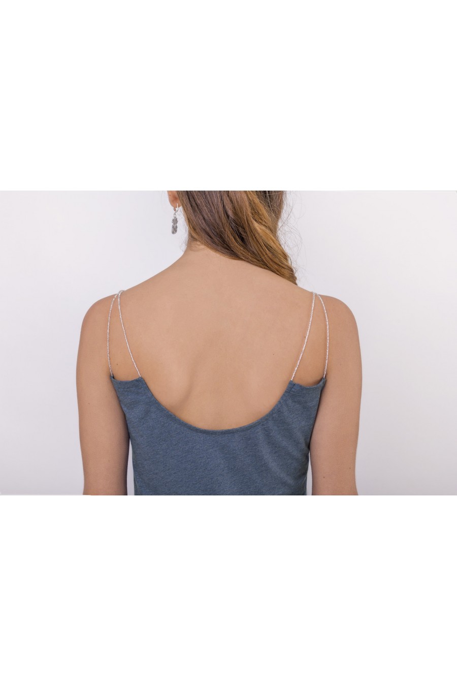 Robe à bretelles Holly Bleu Chiné
