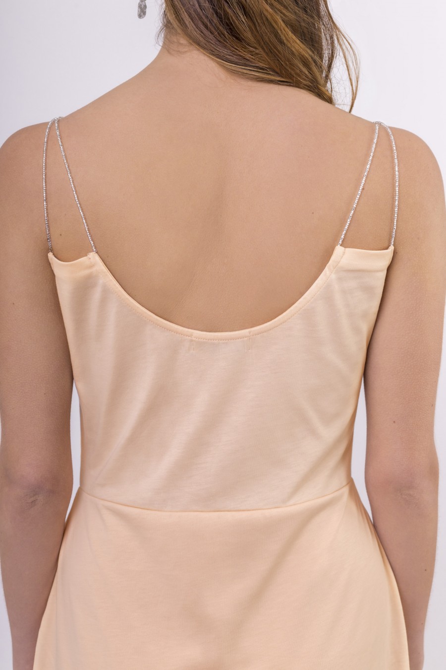 Robe à bretelles Holly Pêche