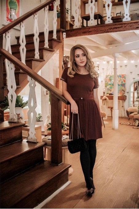 Robe Gabriela Brun-rouge