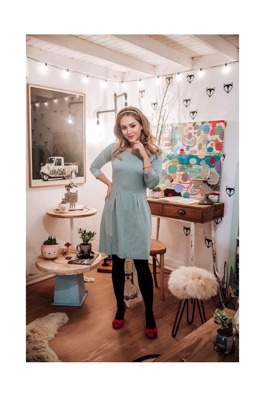Robe Geneviève Aqua Robe Geneviève Aqua