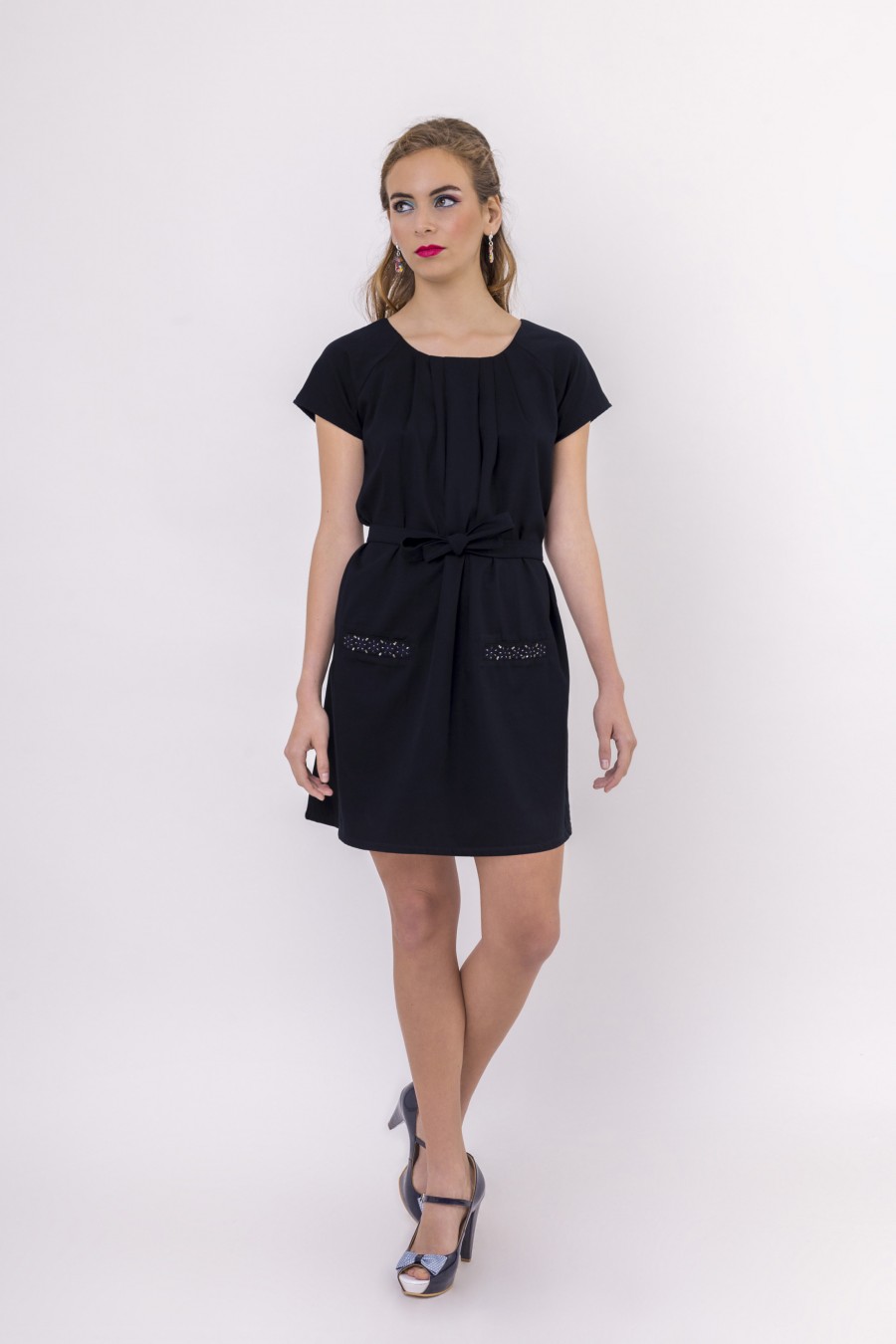 Robe Hilaria Bleu Marine