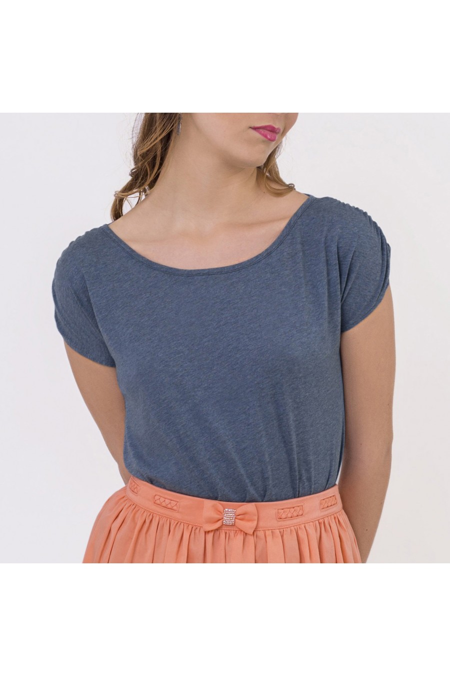 T-shirt Anette Bleu Chiné T-shirt Anette Bleu Chiné