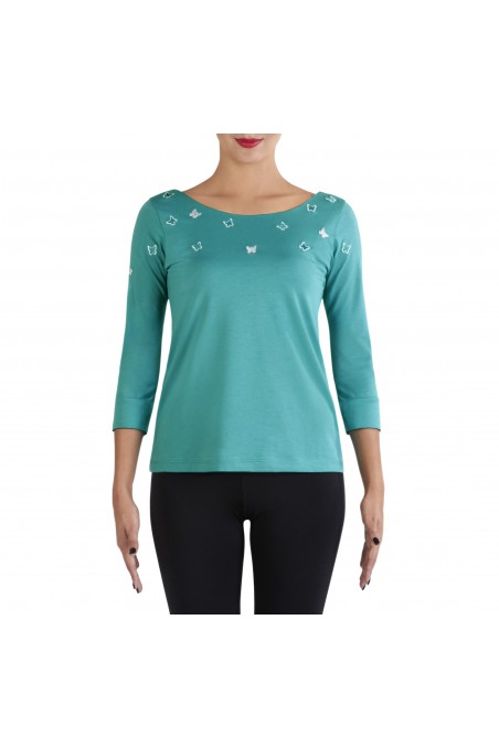 T-shirt Brit Turquoise