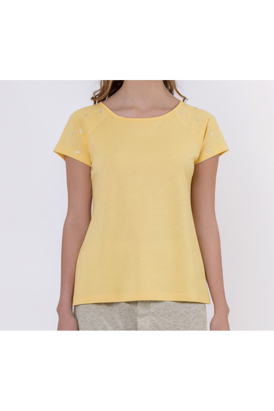 T-shirt Doriana Jaune Maïs T-shirt Doriana Jaune Maïs