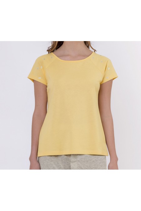 T-shirt Doriana Jaune Maïs