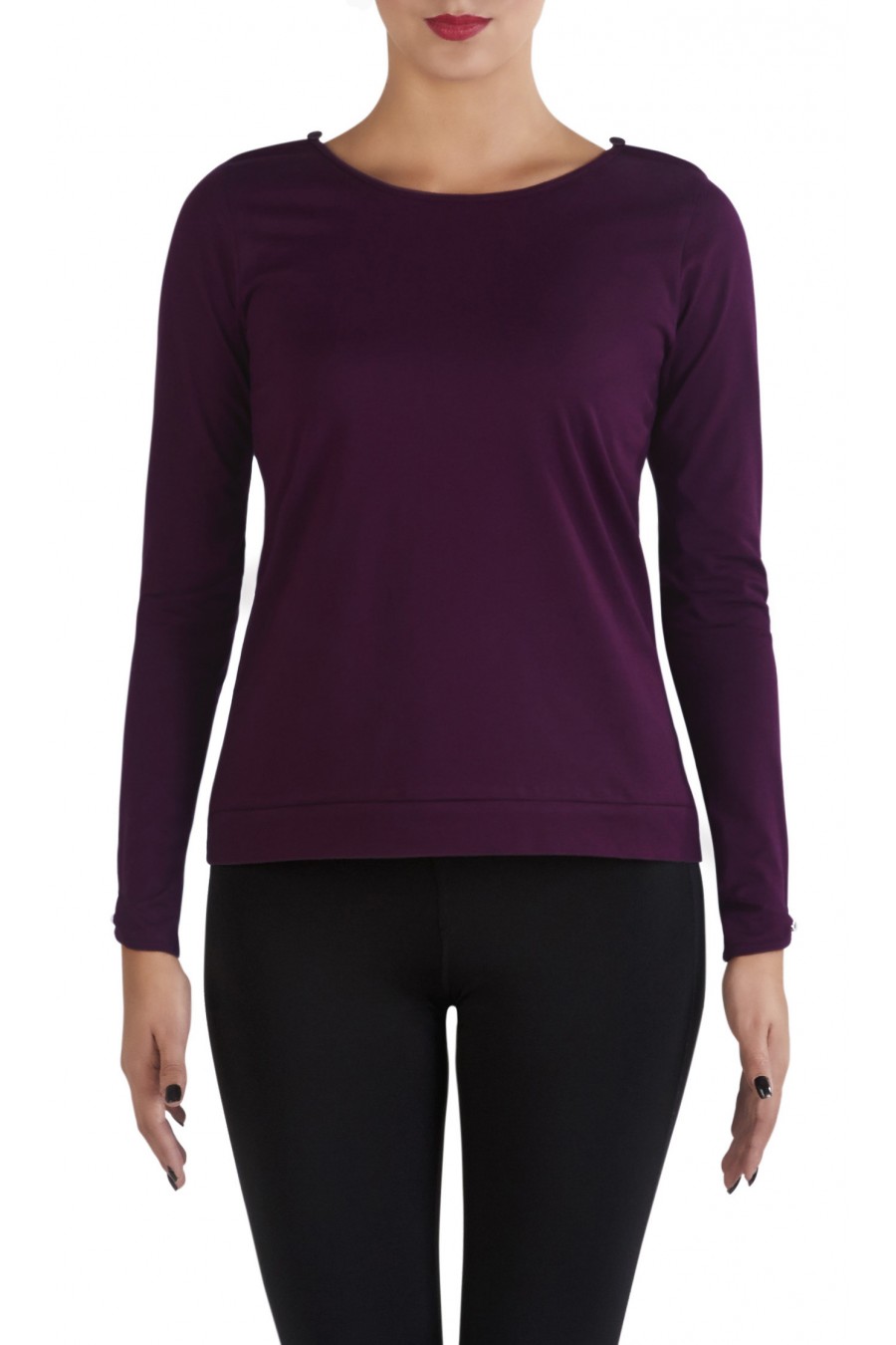 T-shirt Evelina Aubergine T-shirt Evelina Aubergine