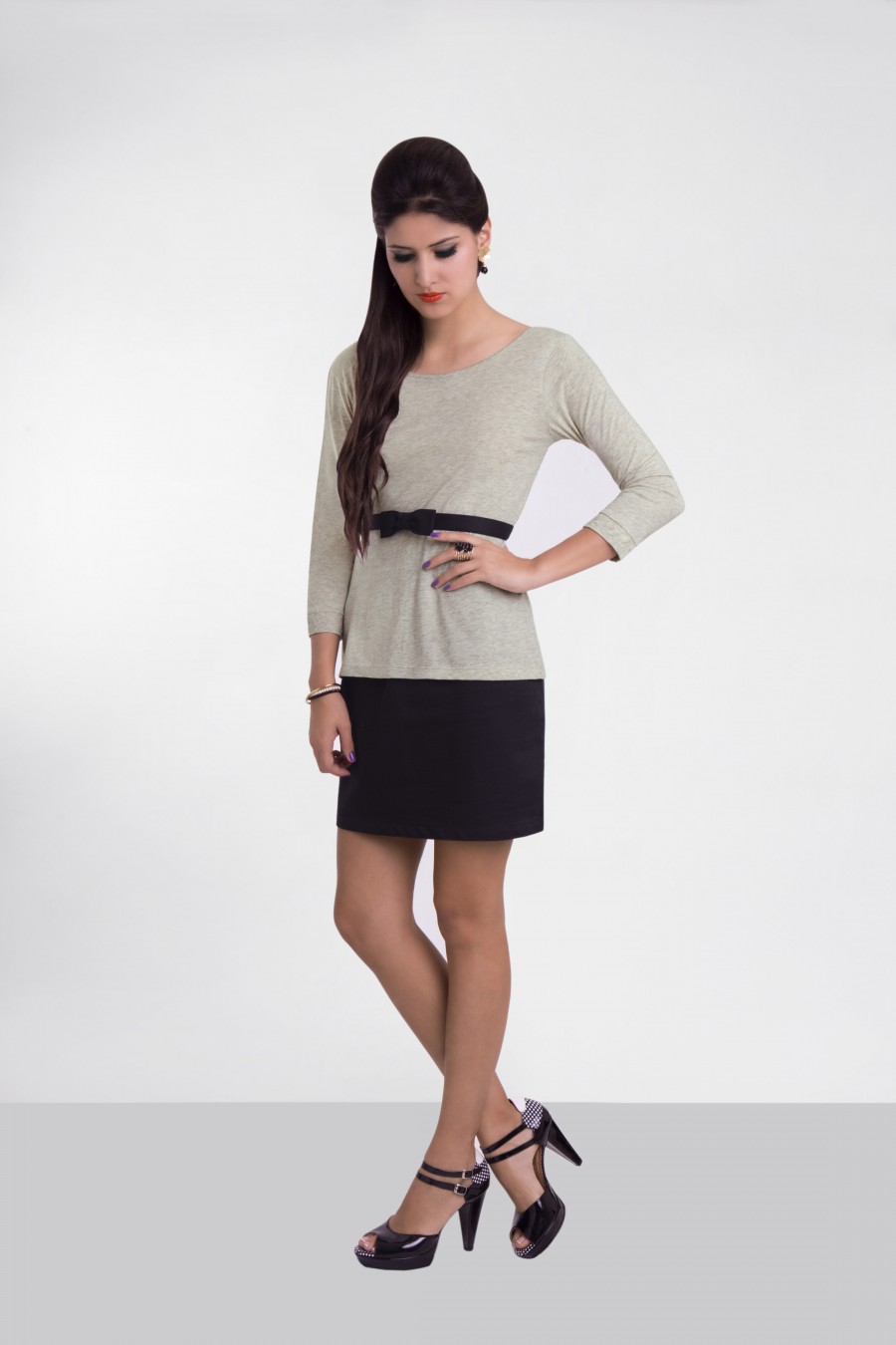T-shirt Fortunata Gris Chiné T-shirt Fortunata Gris Chiné