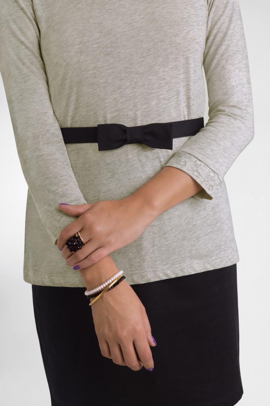 T-shirt Fortunata Gris Chiné